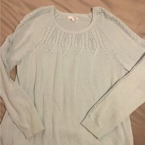 Sonoma womens sz XL light Blue designed sweater